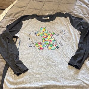 Disney Long-Sleeve Raglan Tee with Colorful Graphic